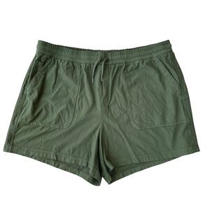 Athleta cotton drawstring green shorts size 3X